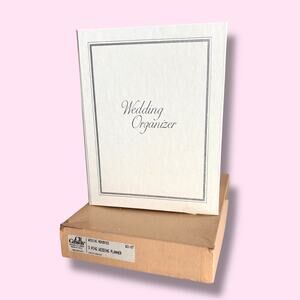 Vintage 1980s Wedding Organizer Binder CR Gibson 3-Ring White Bride Planner
